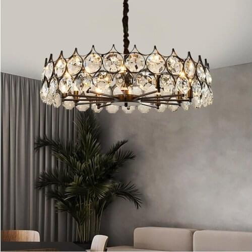 Luxury crystal chandeliers post modern living room lights Nordic bedroom dining room American industrial style lamps