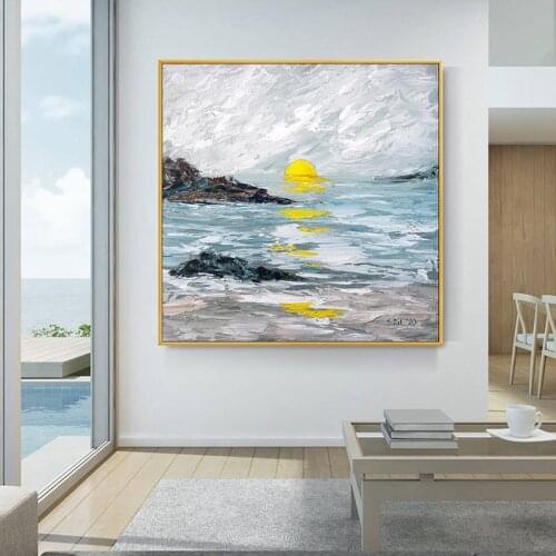 100%Hand-Painted Abstract Oil Painting On Canvas Landscape Painting For Living Room Modern Wedding Decorative Painting Frameless