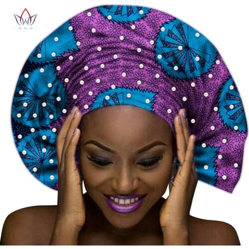 Handmade Multi-color Headtie Ankara Head Decorations Wrap Scarf with Perals African Ankara Printed Head Wrap BRW WYB232