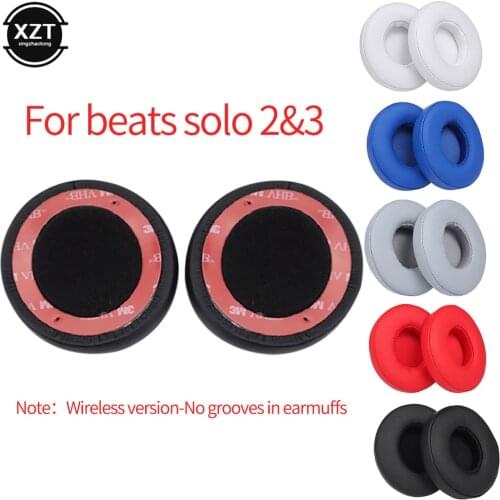 Replacement Ear pads Cushion For Solo 2 3 Wired Earpads Earbuds for Beats Solo 2 3 Wireless Bluetooth Headset Case Soft Cover