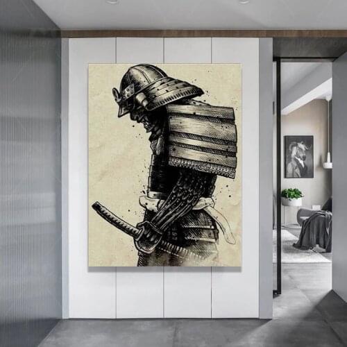 Modern Art Painting Japanese Samurai Canvas Painting Posters and Prints Home Living Room Wall Decoration Painting