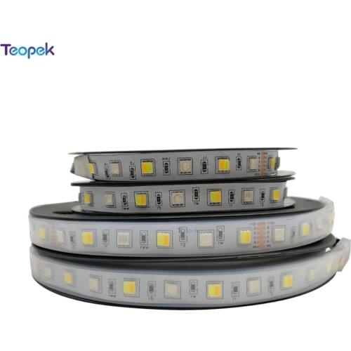 RGB CCT LED Strip Light 5050 RGB+Dual White Led Stripe Holiday Decoration Led Tape Lights 12v/24V 12MM PCB 5m