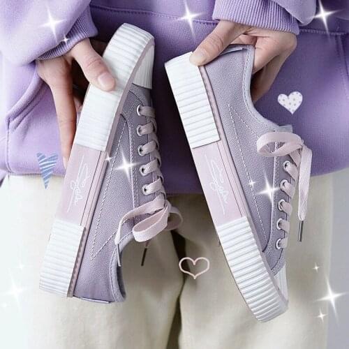 Shoes Womens Autumn Models 2021 Low-Top Flat Canvas Shoes Female Students Korean Casual All-match Sports Shoes