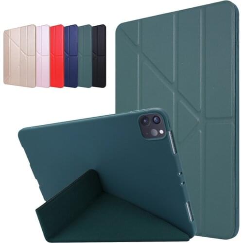 Smart Cover For iPad Pro 11 2021 Case Coque PU Leather Silicone Back Protective Cover Funda For iPad Pro 11 Case 2021 2020 2018