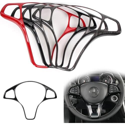 Universal Car Steering Wheel Decoration Frame Cover Trim For Mercedes Benz A B C E S Class GLA GLC CLA GLE GLS CLS