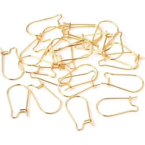 ASON 100pcs/lot Gold/Silver Color Stainless Steel French Lever Earrings Hook Ear Finding for Jewelry Making DIY Accessories