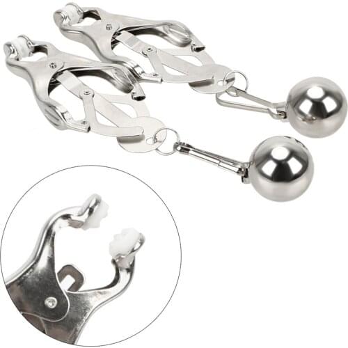 1 Pair Nipple Stimulator Breast Clips Nipple Clamps Adult Games Papilla