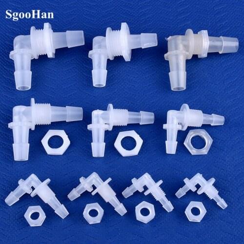 5~200Pcs Hex Nut M6~G1/2 To 2.4-11.1mm PP Pagoda Elbow Connectors Aquarium Tank Air Pump Hose Joints Irrigation Pipe Fittings