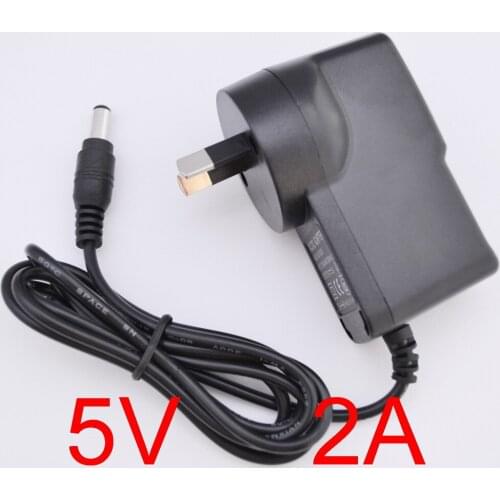 50PCS 5V2A AC 100V-240V Converter Adapter DC 5V 2A 2000mA Power Supply AU 2 Plug DC 5.5mm x 2.1mm