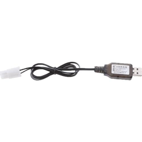 9.6V USB To L6.2-2P NI-MH NI-Cd Battery Charging Cable For RC Toys