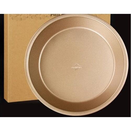 9 Inch Gold Pizza Pan Non-Stick Pizza Stones Stainless Iron Round Pizza Disc