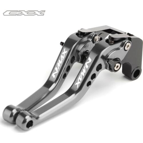 For YAMAHA NMAX 125 155 2015 2016 2017 N-MAX CNC Aluminum Short Adjustable Brake Clutch Lever With logo