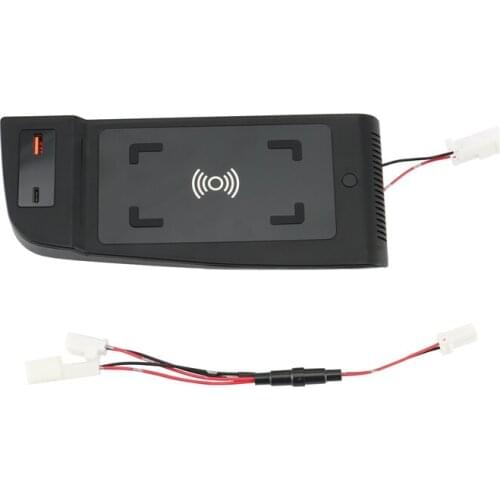 Car QI Wireless Charger Fast Charge Plate Phone Holder Pad for Toyota Alphard 2018 2019 2020