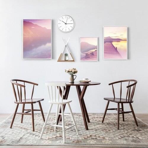 BALLEAY ART Canvas Paintings Abstract Wall Art Posters and Prints Sunset Ladscap Decorative Pictures For Kids Bedroom Living Art
