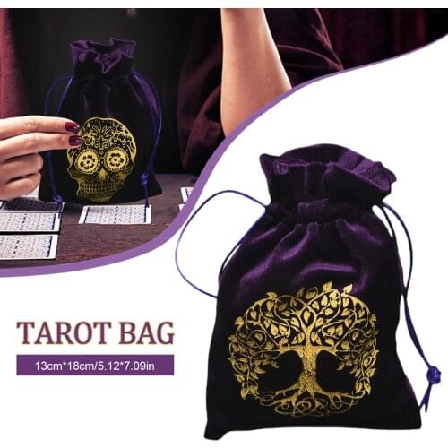 Velvet Tarot Deck Bag Constellation Tarot Card Storage Bag Board Game Card Embroidery Drawstring Package New Jewelry astonishing