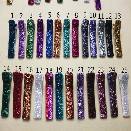 Glitter hair clip Hair Barrettes single prong lined clips Kids Hair bow Boutique clips supplier Wholesale hairgrips 100 pcs/lot