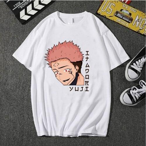 Harajuku Graphic Tshirt Women Anime Jujutsu Kaisen Itadori Yuji Funny T-shirt Casual Streetwear T Shirt Female