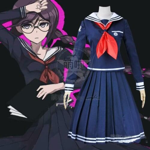 Game Danganronpa 2: Goodbye Despair Academy Touko Fukawa Cosplay Costumes Campus High School Uniforms Medium Style Pleated Skirt