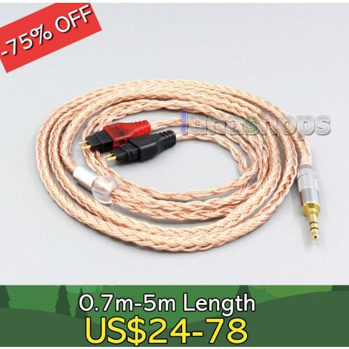 2.5mm 3.5mm XLR Balanced 16 Core 99% 7N OCC Earphone Cable For Sennheiser HD580 HD600 HD650 HDxxx HD660S HD58x HD6xx LN006730