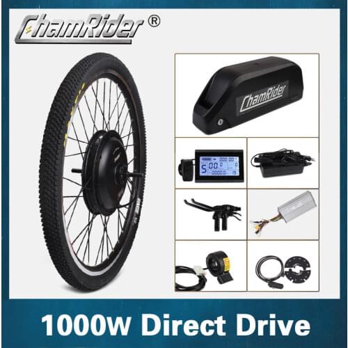 Chamirder 1000W Electirc Bicycle Kit 48V Ebike Conversion kit 52V Direct Drive Motor wheel 20AH Polly Battery Electric Bicycle