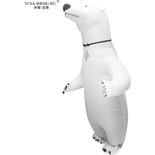 Cosplay Polar Bear Inflatable Costume For Men Women Halloween Carnival Party Fancy Dress Animal Birthday Outfits Wear Adults