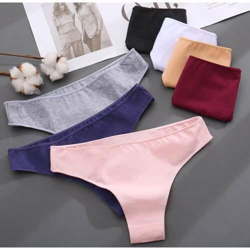 New Cotton Womens Panties Sexy Low Waist Underwear Women Lingerie M-XXL Female Underpants G-String Girl Pantys