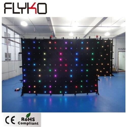 P200mm 2*3m RGB Hot new designled sex color light movable led DJ cloth screen led curtain