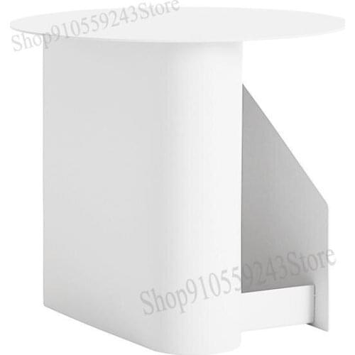 Nordic Minimalist Sofa Side Table Bedroom Bedside Table Corner Table Creative Coffee Table Modern Iron Small Round Table Table