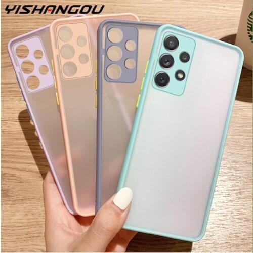Shockproof Matte Clear Case For Samsung Galaxy A52 A72 S21 Ultra S20 FE Plus A21S A31 M51 A02S A51 A71 A32 A42 5G Back Cover