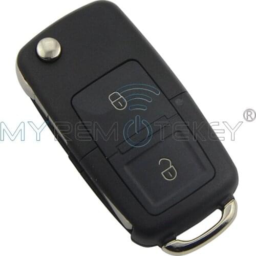 Flip car remote key for VW Volkswagen Passat Golf Bora Beetle Skoda Seat 2 button 1J0959753AG ID48 434Mhz 2000 - 2005 remtekey