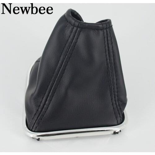 Newbee Black PU Leather For Chevy Chevrolet Cruze 2008 2009 2010 2011 2012 Gear Stick Shift Knob Boot Gaitor Cover Collar