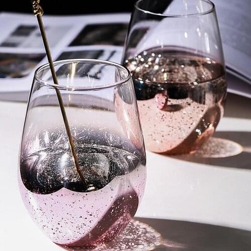 1pcs Starry Glass Cup Tumbler Glasses Cups Fruit Juice Beer Cup Glass Shatterproof