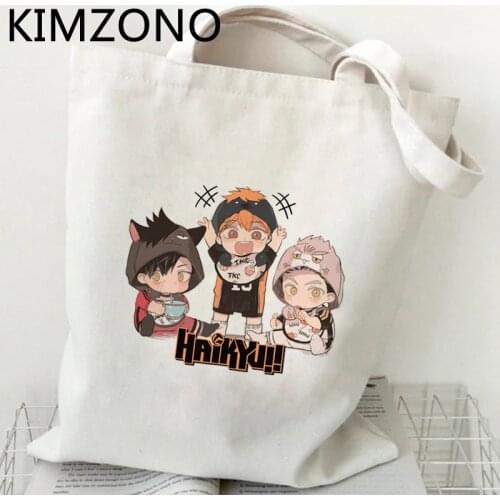Haikyuu shopping bag tote recycle bag bolsas de tela canvas bag shoping sac cabas cloth bolsa compra sac toile