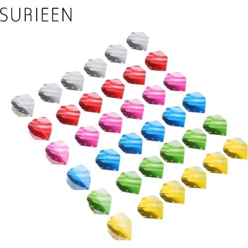 SURIEEN 36 Pcs PET Nice Darts Flights Wing Set Mixed Colors For Professional Darts Wing Tail Cool Darts Accessories Replacements