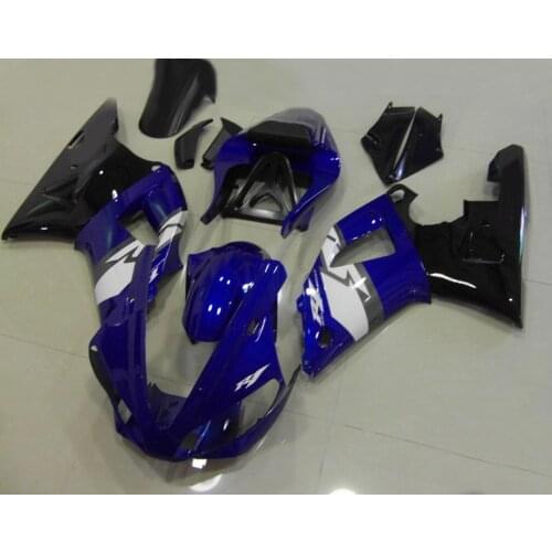 HI-Quality Injection mold Fairing kit for YAMAHA YZFR1 00 01 YZF R1 YZF1000 2000 2001 ABS black blue Fairings set+Gifts YB22