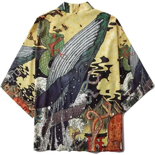 Japanese Vintage Kimono Samurai Style Clothing кимоно японский стиль Male Female High-quality Daily Street Lounge