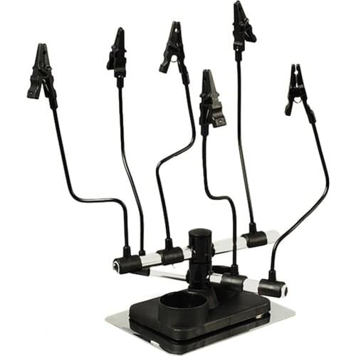 1 Set Model Painting 6pcs Alligator Clips Almighty Clips Stand Set Modeling Airbrush Hobby Tools