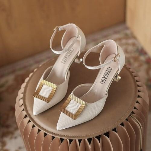 LLOGAI New Womens High Heels Pumps Sexy Party Office Ladies Sandals 2021 Brand Luxury Designers Pointed Toe Fashion Women Shoes