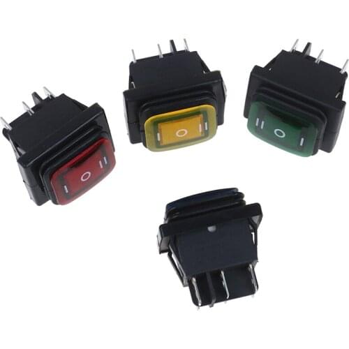 1PC Sale New 30A/250V 6Pin Waterproof Auto Boat Toggle Rocker Switch With LED 12V 220V