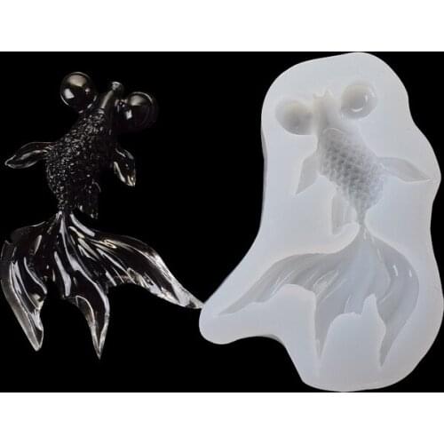 1PCS Goldfish Pendant Liquid Silicone Mold DIY Resin Jewelry Making Mould Craft Clay Molds Tools