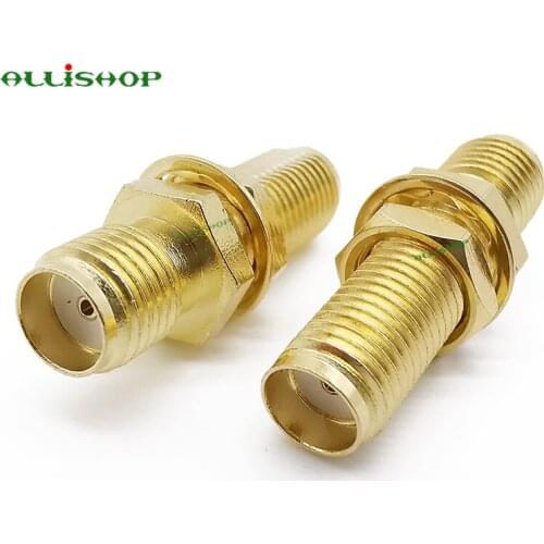 100Pcs SMA Female Socket Connector Panel Chassis Mount SMA Jack to Jack Bulkhead Antenna SMA Jack Adapter for Antennas Wireless