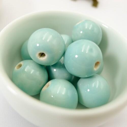 16# 10pcs Big DIY Ceramic beads sell by bags porcelain bead for jewelry making 16mm #A105B