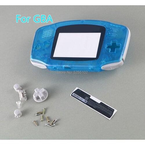 20sets Luminous Green Luminous Blue Housing Shell set for Gameboy Advance Night Lighhted Shell Cover Case For GBA