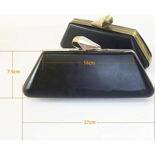 27cm x 7.5cm minaudiere box clutch frame with plastic covers with black plastic box clutches purse frame hangers sewing frames
