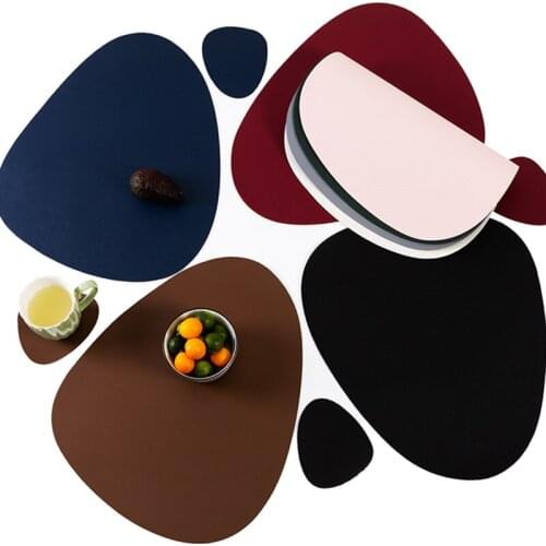 4 Pieces of Nordic Style PVC Placemat Household Goods Waterproof Heat Insulation Pad Hotel Restaurant Kitchen Tableware Mat