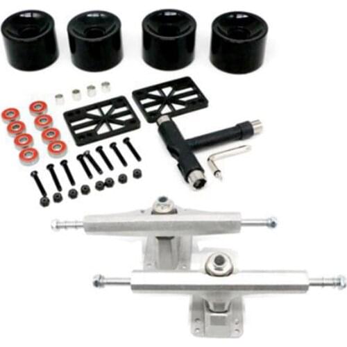 6.25Inch Skateboard Truck with Wheels ABEC Bearings Combo Set,CX4 Skateboard Brige,Skateboard Wheels,T Type Tool,Bearing