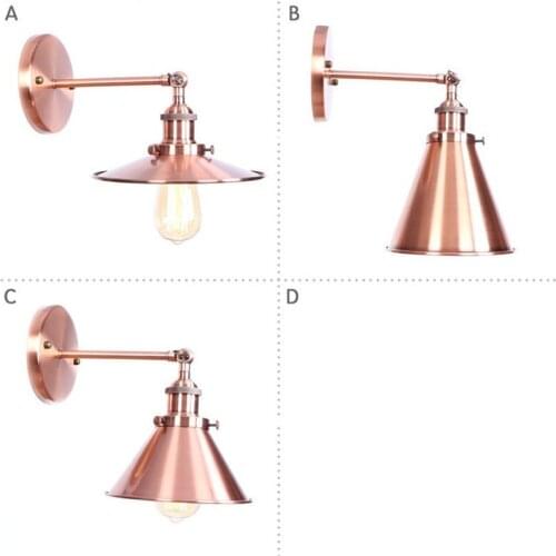 American Loft Iron Wall Sconce LED Edison Adjust Bedside Wall Lamp Industrial Vintage Lighting LED Wall Light Fixtures Lampara
