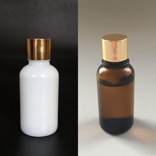 Shiny Gold Aluminum Screw Cap With With Dropper Plug Can Match With 5ml\10ml\15ml\20ml\30ml\50ml\100ml Essential Oil Bottle18mm