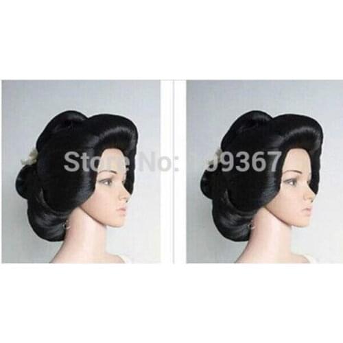 Blonde Long Wavy Black Geisha Plate Hair Anime Perruque Peruca hair Peluca de cabello Cheveux cabelo Perruque
