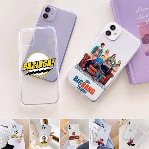 The Big Bang tv show cartoon Phone Case For iphone 12 11 mini x xs xr pro max 8 7 6s 6 5 5s 5c se plus Transparent soft